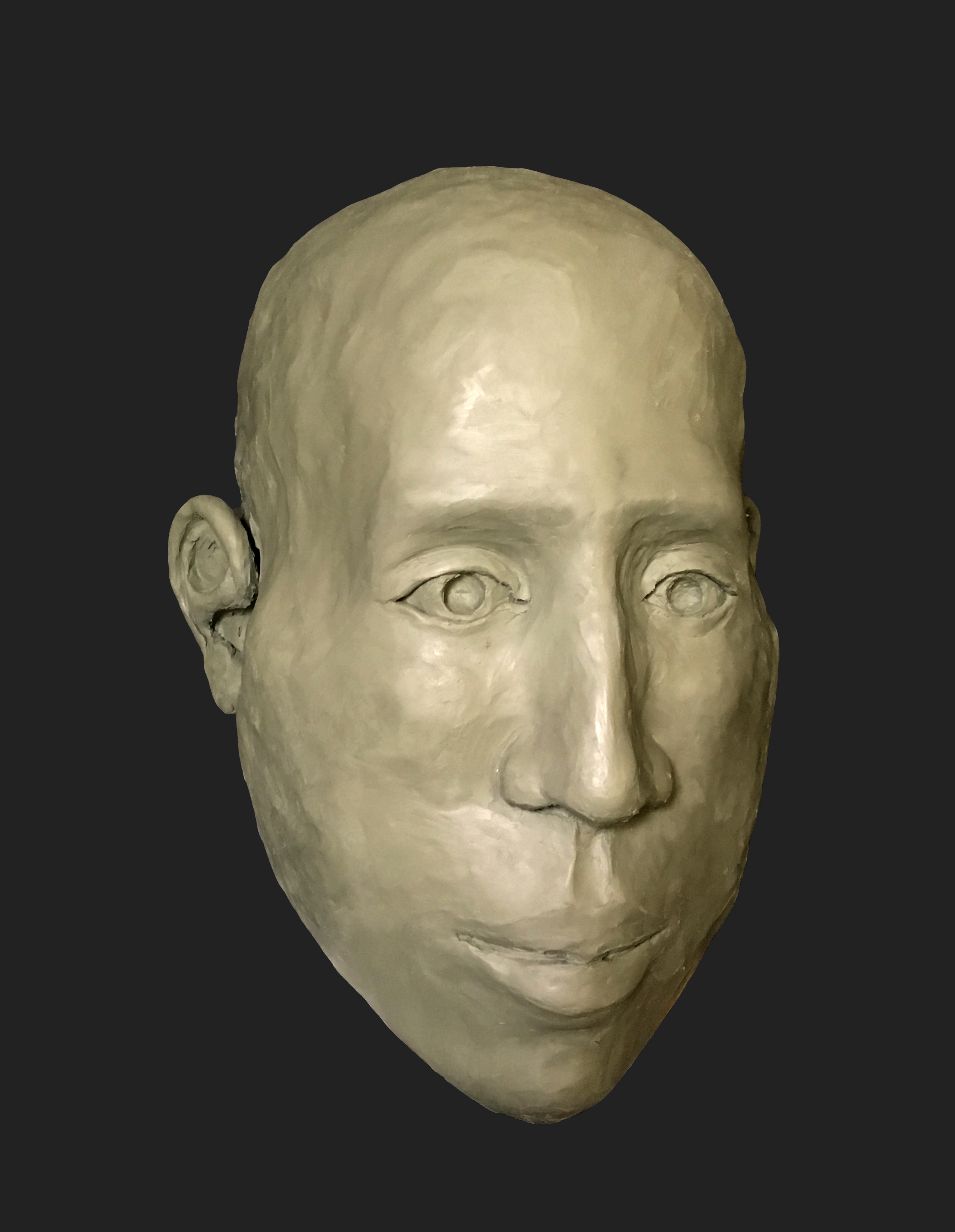 Figure 2: Forensic facial approximation of crania #0841 of the Morton Cranial Collection, Penn Museum. Approximation and photograph by Elizabeth Bouton, 2018.